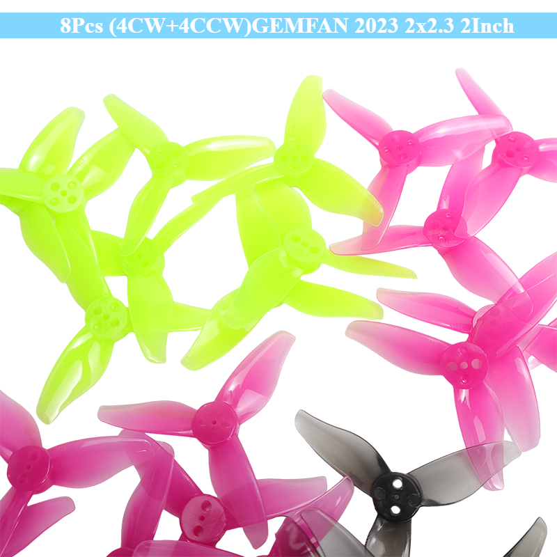 Drone Racing Gate - 8Pcs (4CW+4CCW)GEMFAN 2023 2x2.3 2Inch 3-Paddle